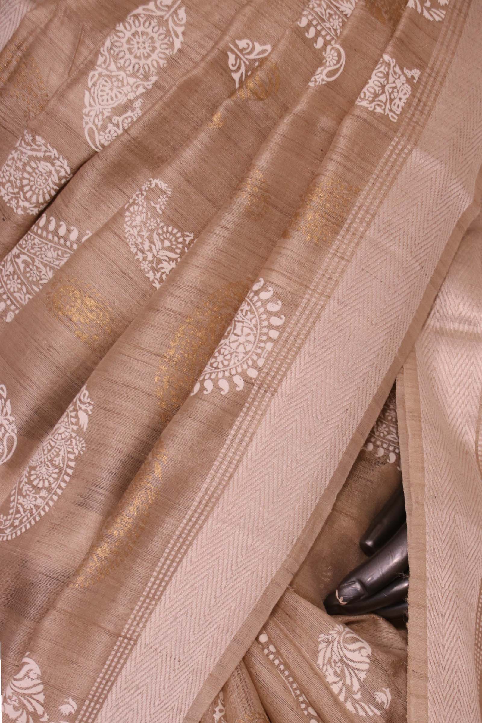 Handloom Pure Tussar Silk Saree AL203711